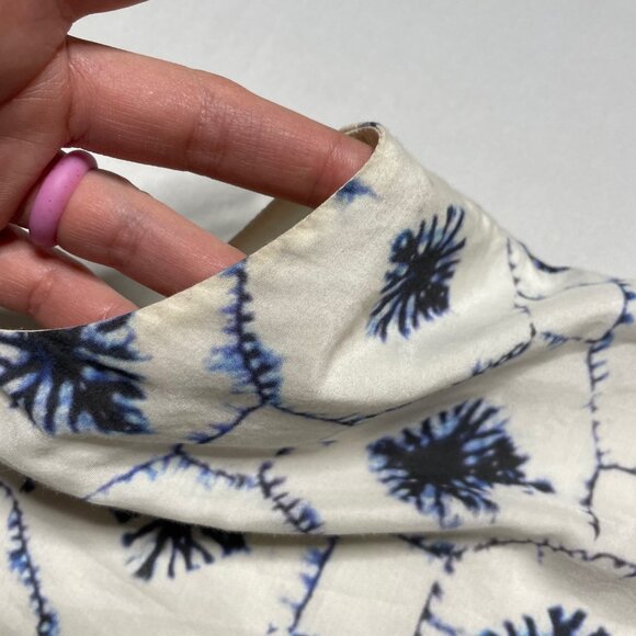 TIBI Akiko Tile Print Cami Dress Size 4 Blue and White Tie Dye A-line - Picture 3 of 9